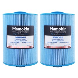 Mamokin PWW50P3-M Spa Filter, Replaces Unicel 6CH-940RA，Filbur FC-0359M, 817-0050, 25252, 03FIL1400, PWW50P3-M(1 1/2" Coarse Thread),45 sq.ft Screw in Hot Tub Filter,L x OD:7 5/8"x 6" 2 Pack