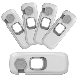 BTtime Child Lock, Set of 5, Door Lock, Drawer Lock, Cabinet Lock, Refrigerator Stopper, Easy Open and Close, Baby Guard, Tamper Prevention, Injury Prevention, Safe for Kids, Babies, Elderly, Pets,