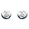 Dew Women's Mackintosh Open Rose Sterling Silver Stud Earrings