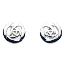 Dew Women's Mackintosh Open Rose Sterling Silver Stud Earrings