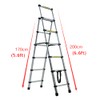 5+6 Steps(5.6ft + 6.6ft) AluminiumTelescoping Ladder Extension Ladder A-Frame Telescopic