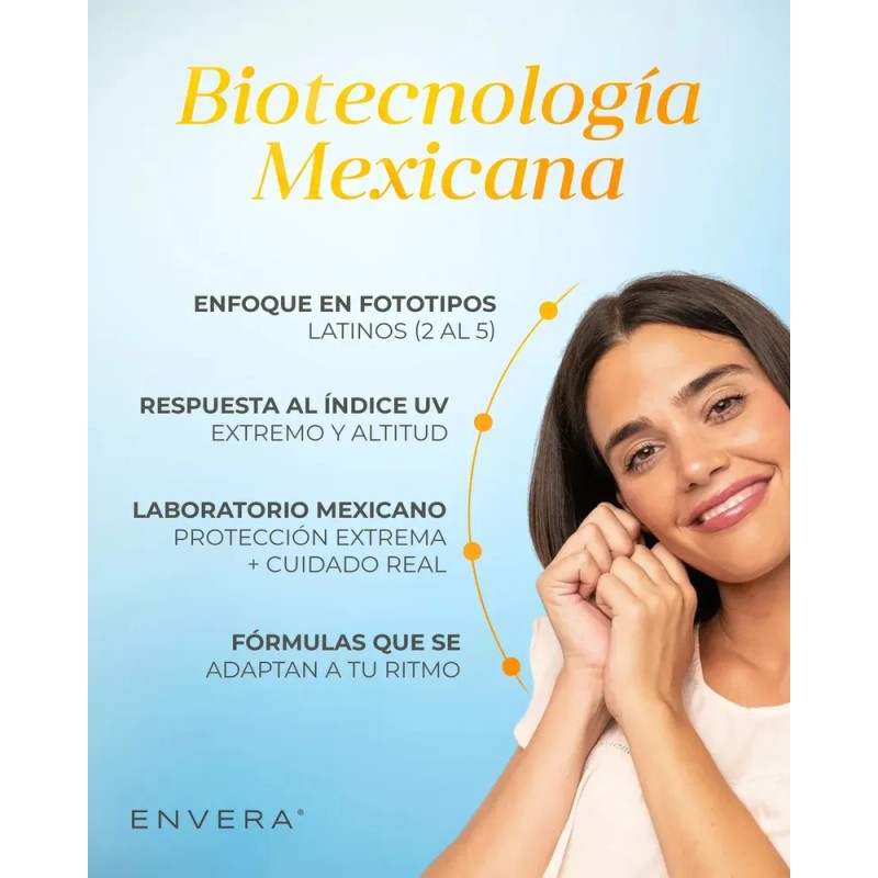 Protector Solar Facial Envera Oil Control SPF 50 Piel Grasa