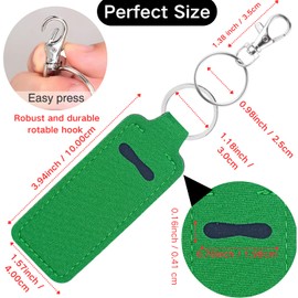 KUKEANVO 3 Pcs Chapsticks Holder Keychain for Lipstick, Lip Balm Key chain Holders with Clip, Lip Gloss Holder Keychain, Stocking Stuffers for Women