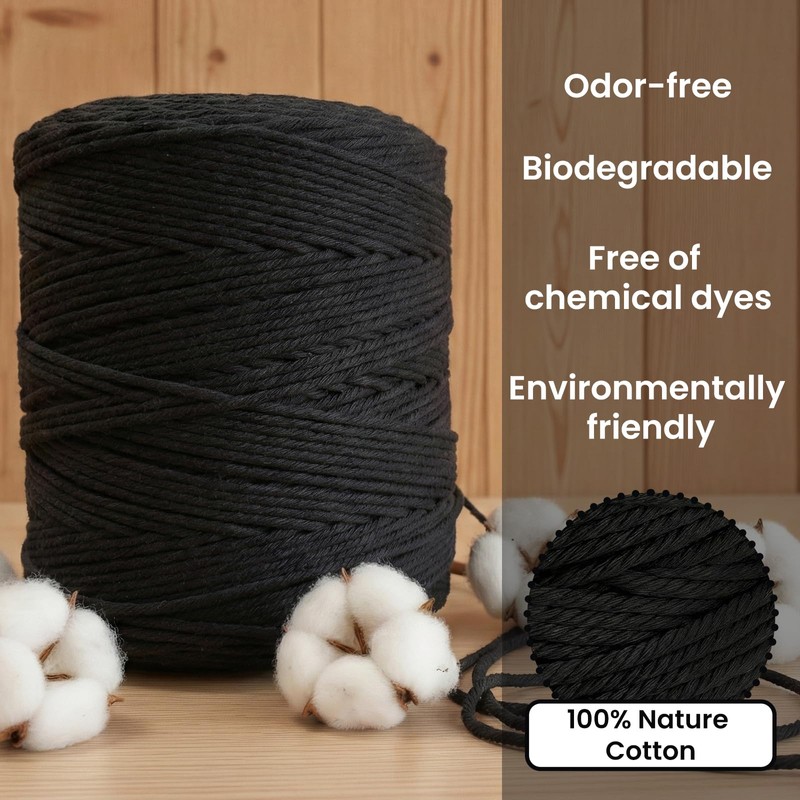 FMLIUY 547 Yards Macrame Cord String for Crafts Cotton Twine