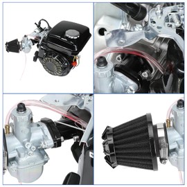 YOXUFA VM22 26mm Carb 212cc Carburetor Kit Replacement for Predator 212cc 224cc 196cc Engine Coleman CT200U CT200U-EX BT200X KT196 Baja Warrior MB200 Axis M200 200cc 6.5hp Mini Bike Go Kart Parts