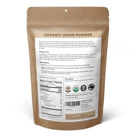 SPICY ORGANIC Onion Powder – 4 oz. – Certified USDA Organic - Non-GMO - White Onion Powder Seasoning for Dressings, Dips, Casseroles, Meat, Poultry, Baking, Sauces, Gravies, and Flavoring for Snacks