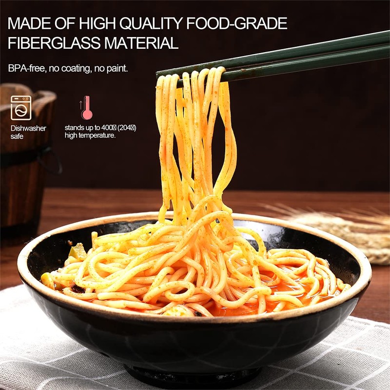 HuaLan Colorful Fiberglass Chopsticks, Dishwasher Safe Chopstick, Reusable Non-slip Chop