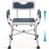 Shower Chair for Elderly and Disabled (450lb) with Padded Armrests