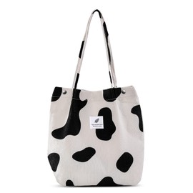 Molirex Cord Shoulder Bag Women's Fashion Women's Shoulder Bags Large Capacity Ideal for Everyday Use, Shopping, School, Trips and Work (Leopard), Cow, Contemporary