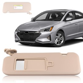 PEVAST Left Driver Side Sun Visor Compatible with Hyundai Elantra AD 2016 2017 2018 2019,Sunvisor Replaces ‎852103X000(Beige)