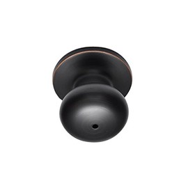 Better Home Products Noe Valley Privacy Door Knob | Round Ball Bathroom Bedroom Door Knobs, Keyless Interior Door Hardware - Dark Bronze