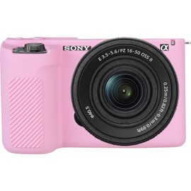 RAIALL Silicone Case for Sony ZV-E10 II Vlog Camera, Sony ZVE10 II/ZV-E10 II Digital Camera Soft Protective Silicone Sleeve Holder, Travel Lightweight Rubber Cover for Sony Alpha ZVE10 II, Pink