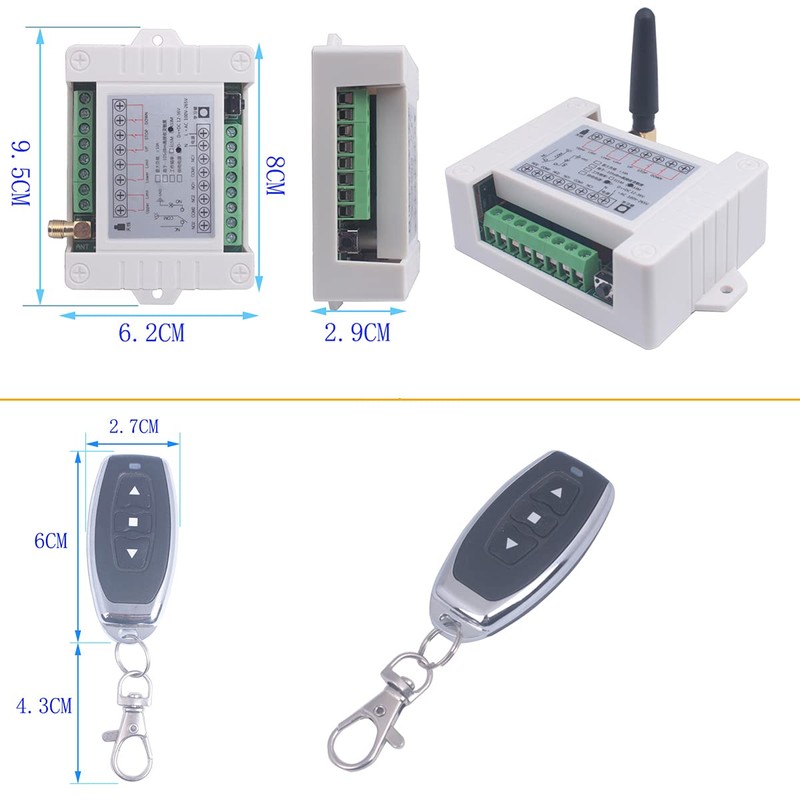12V 24V 36V 2CH Universal Garage Door Remote Switch 433Mhz