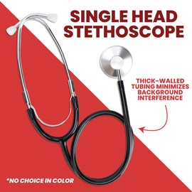 Single Head Lightweight Stethoscope for Doctors, Nurses, Students, Medical, & Home Use