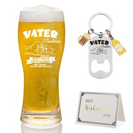 Joymaking Bierglas Papa Geschenk, Vatertagsgeschenke für Papa, Vater Tochter Geschenk, Vatertag Geschenke von Tochter, Papa Geburtstagsgeschenk, Bester Papa Geschenke Weihnachten 15oz