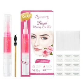 Beauty7 Cera adhesiva para cejas, depilación facial, depilación facial para labios superiores, mejillas, barbilla, cera moldeadora de cejas, tiras de 
