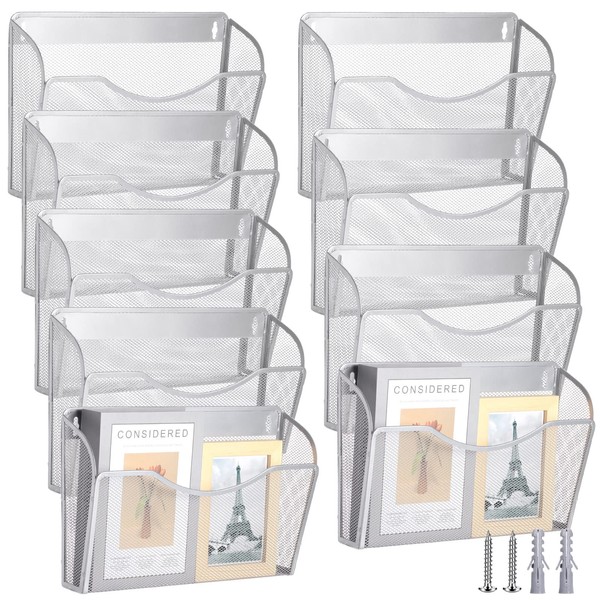 Jetec 9 Pieces Mesh Wall Mounted Organizer Vertical Wire Mesh