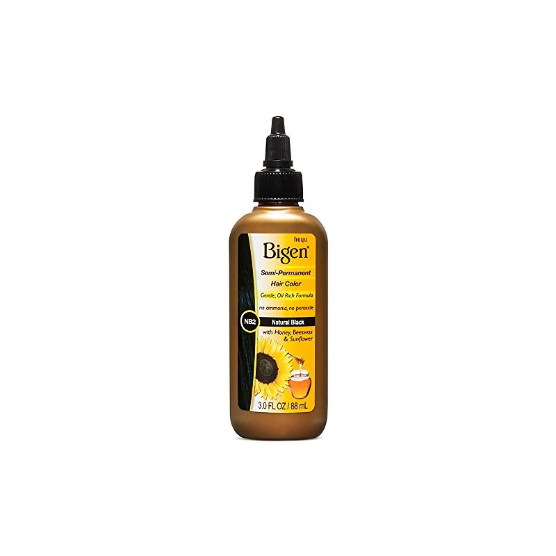 Bigen Semi Permanent Hair Color, Natural Black, 3 Fl Oz