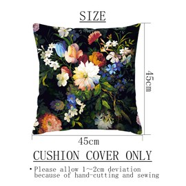 HMS Happy Memories Decorative Square Velvet Throw Lumbar Pillow Cover Cushion Cases Floral Flower Leopard Cheetah for Couch Sofa Bed Living Room Bedroom