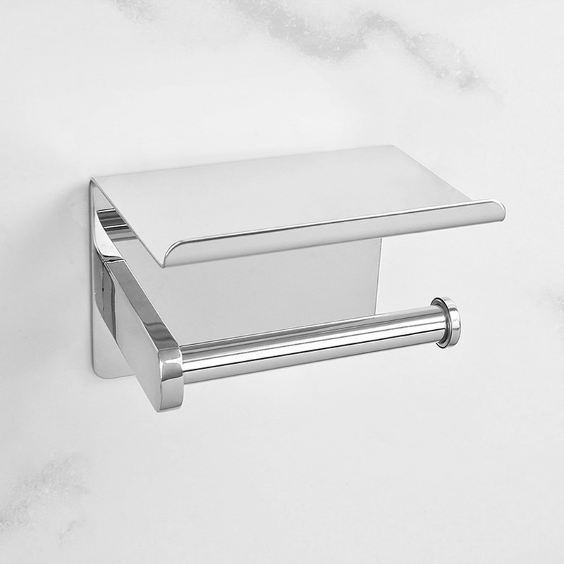Stainless Steel Wall Mounted Toilet Roll Paper Holder with Mobile