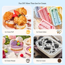 Ice Cream Starter Mix,Strawberry,Milk & Chocolate Flavor Low Sugar Ice Cream Powder,Simple, Easy, Delicious,Summer Heat Relief(3-Pack, 3Flavor)