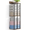 WeGXY Towel Racks for Bathroom Wall Mounted with Wooden Storage