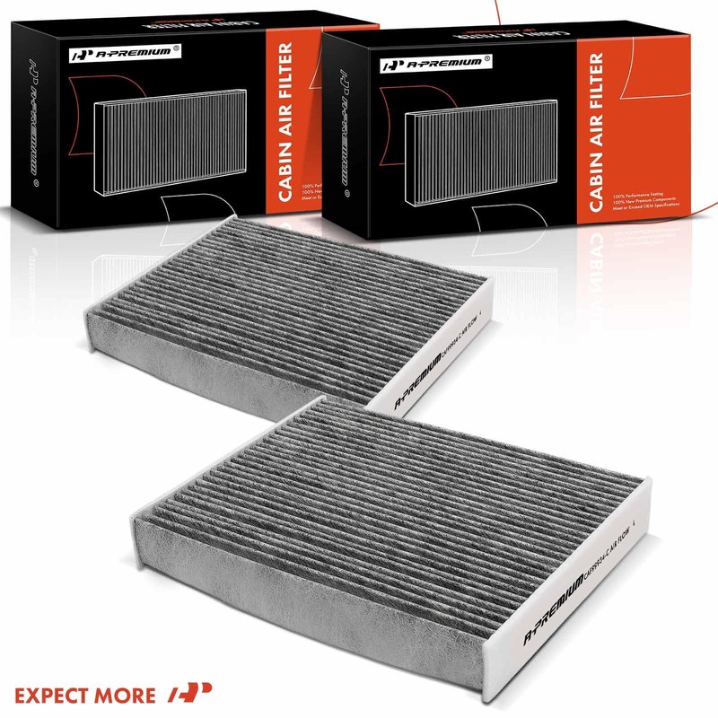 A-Premium 2-PC Cabin Air Filter with Activated Carbon Compatible with