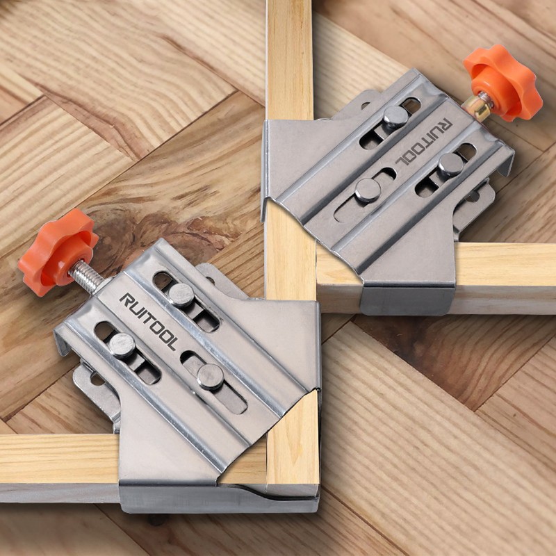 Woodworking Right Angle Clamp Carpenter Quick Positioning Clamp Stainless Steel