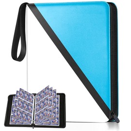 Card Binder with 9 Pockets - Holds Up to 900 Cards, Trading Card Collection Case Book (Blue, 9 Pockets/900 Cards)