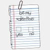 CafePress Valentinenote Small Die Cut Sticker, 3"x4" Matte Finish
