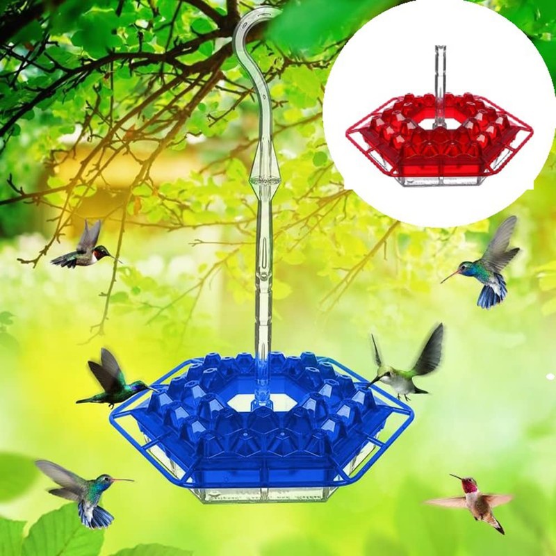 Hummingbird Feeder for Outdoors Hanging Bird Water Feeder, Blue
