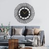 SIGNLEADER Metal Wall Clock Wall Art Decor, Mid-Century Starburst Wall