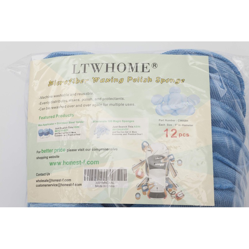 ltwhome Azul Aplicador de Cera polaco de microfibra detalles Limpieza
