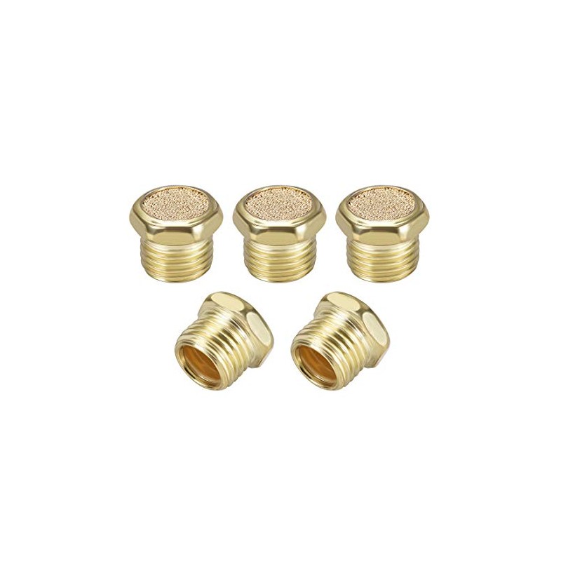 sourcing map Sintered Bronze Brass Housing G Flat Pneumatic Air