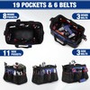 WORKPRO 16-inch Wide Mouth Tool Bag, Heavy Duty Cloth Tool