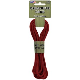 Pepperell 3mm Parachute Cord, 16-Feet, Red