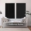 RYB HOME 100% Blackout Self Adhesive Portable Blackout Curtain, Black,