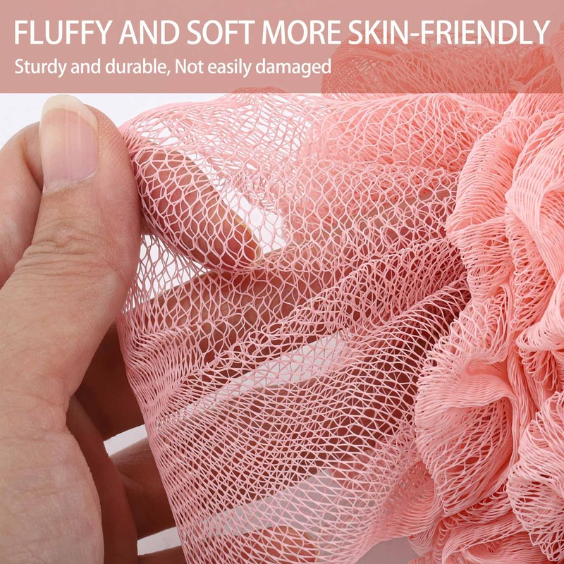 BTYMS XXL Large Loofah Bath Sponge 100g/pc, 6 Pcs Exfoliating