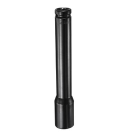 sourcing map Deep Impact Socket 1/2" Square Drive by 24mm Metric 6 Point Socket 200mm (8") Extra Long High Carbon Steel Flip Socket for Home Auto Hex Nuts Bolts Repair, Black