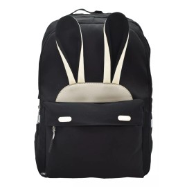 Lluvia Mochila Love Conejo Lisa Bordada Negra Primaria Ll23bjy001 Lluvia Color Negro