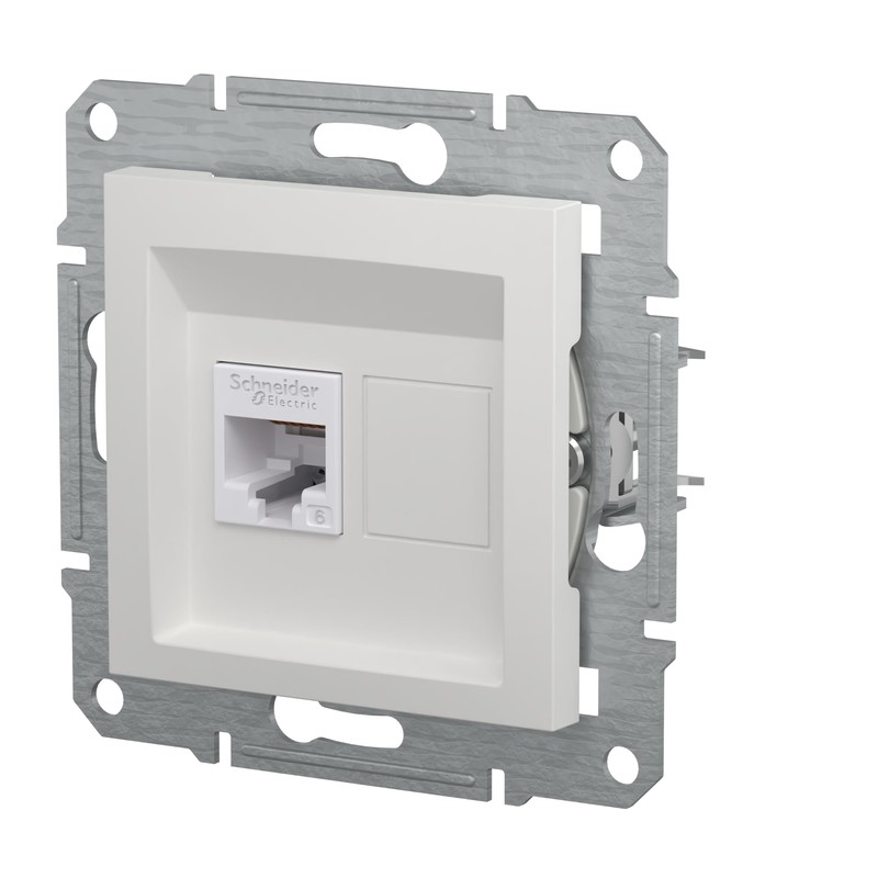 Schneider Electric Asfora EPH4770121D RJ45 Cat.6e Flush-Mounted 1-Way Network Socket