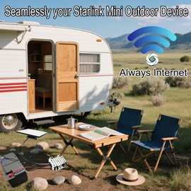 Starlink Mini 12V Power Adapter - Waterproof DC Step Up Converter (12V/24V to 30V 3.5A) with 16AWG Male Plug & 3.2ft Cable, Suitable for RV/Off-Grid/Marine, Must-Have Starlink Mini Accessories
