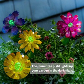 Metal Flower Stake Garden Stake Metal Flower Yard Lawn Ornaments Plant Pot Flower Bed Decor,Set of 3