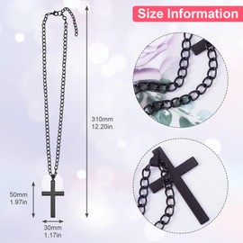 Joez Wonderful 4Pcs Cross for Car Mirror Hanging, Metal Cross Ornaments Pendant for Car Rear View Mirror, Car Charm Vehicle Interior Decor Car