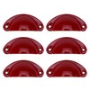 Nicerity Cup Pulls Shell Pull Handles Red for Dresser Kitchen