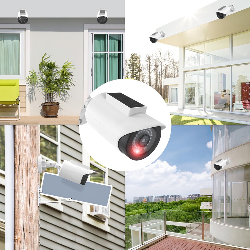 BNT Solar Powered Fake Security Camera, Bullet Shape Fake Surveillance
