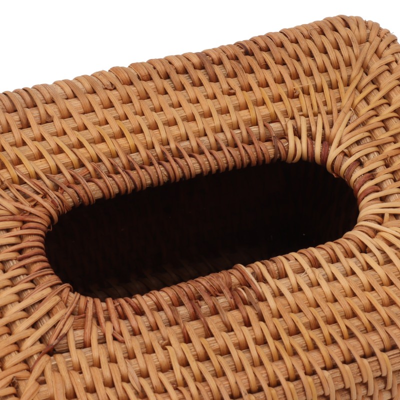 Rectangular Rattan Tissue Box Cover Rattan Woven Tissue Box Holder