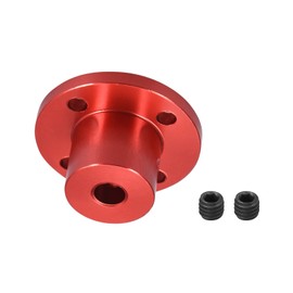 DMiotech 5 mm Inner Diameter H15 x D15 Flange Coupling Connection Rigid Guide Shaft Support Coupler Shaft Coupling with Screws for DIY RC Model Engines Red