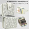 VelaStyle Wallet Bag with Accordion Card Holder,Multi-Card Slots, Zipper Purse,