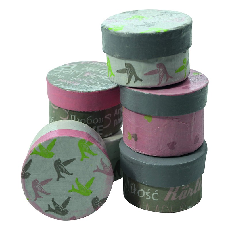 décopatch - Ref EV009O - Small Circular Boxes (Pack of